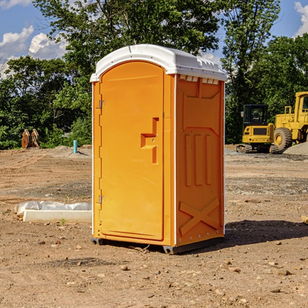 portable toilets at a wedding